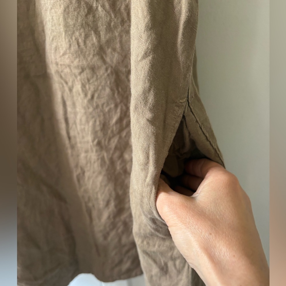 Nicole Miller Brown Linen Mini Dress - Picture 4 of 7
